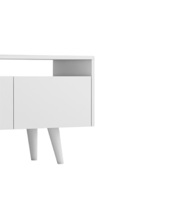 میز تلویزیون ام دی اف سفید مینیمال مدل T.S0013