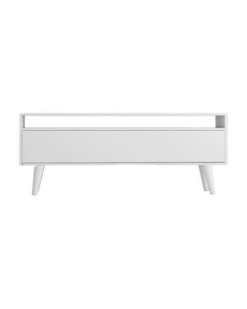 میز تلویزیون ام دی اف سفید مینیمال مدل T.S0013