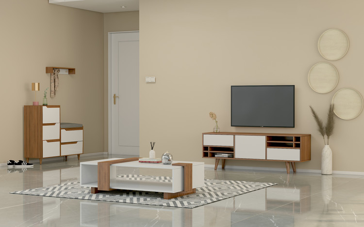 ست میز جلو مبلی، میز تلویزیون و کنسول کمجا Set003 – MDF ضدخش