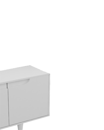 میز تلویزیون سفید دارای قفل مگنتی مدل T.S0014