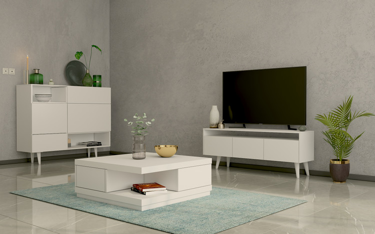 ست میز جلو مبلی، میز تلویزیون و کنسول کمجا Set007 – MDF ضدخش