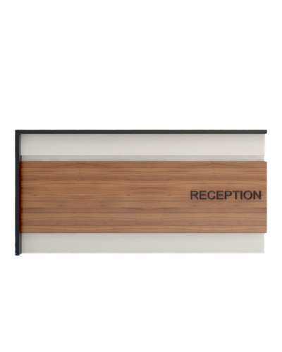 کانتر پذیرش سفید قهوه ای با روکش ضدخش مدل R.E001