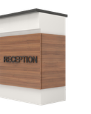 کانتر پذیرش سفید قهوه ای با روکش ضدخش مدل R.E001