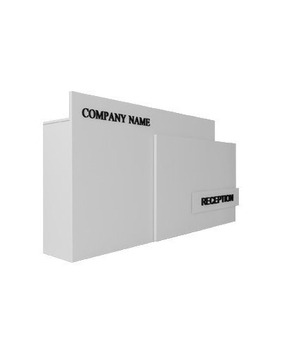 کانتر پذیرش با طراحی مینیمال سفید مدل R.E0012