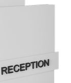 کانتر پذیرش با طراحی مینیمال سفید مدل R.E0012