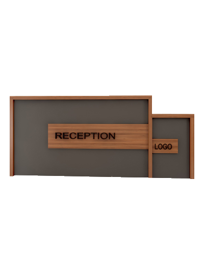 کانتر پذیرش مشکی قهوه ای ام دی اف مقاوم مدل R.E002