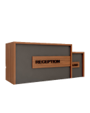 کانتر پذیرش مشکی قهوه ای ام دی اف مقاوم مدل R.E002