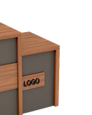 کانتر پذیرش مشکی قهوه ای ام دی اف مقاوم مدل R.E002