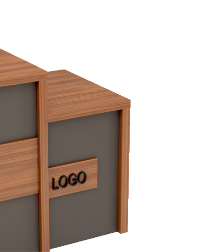 کانتر پذیرش مشکی قهوه ای ام دی اف مقاوم مدل R.E002