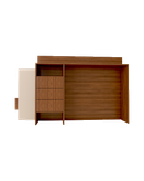 کانتر پذیرش سفید قهوه ای ام دی اف درب مگنتی مدل R.E004