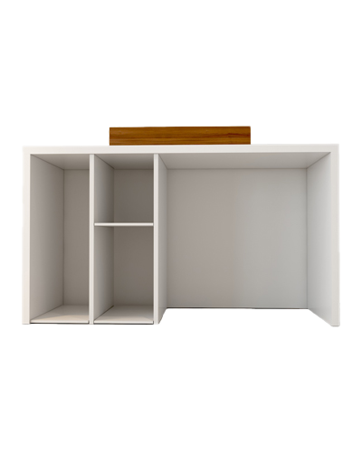 کانتر پذیرش سفید قهوه ای ام دی اف ضدخش مدل R.E005