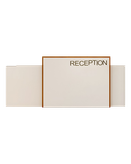 کانتر پذیرش سفید قهوه ای ام دی اف مدل R.E007