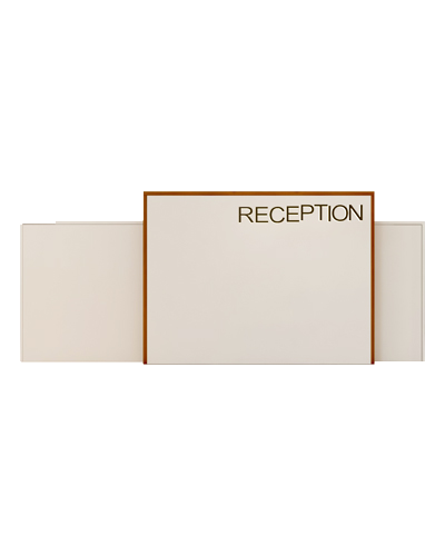 کانتر پذیرش سفید قهوه ای ام دی اف مدل R.E007