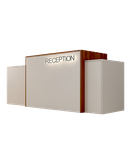 کانتر پذیرش سفید قهوه ای ام دی اف مدل R.E007