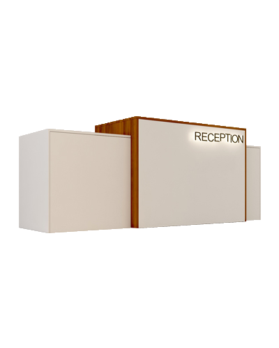 کانتر پذیرش سفید قهوه ای ام دی اف مدل R.E007