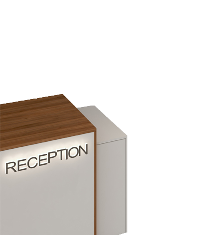 کانتر پذیرش سفید قهوه ای ام دی اف مدل R.E007