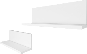 شلف دیواری مینیمال ام دی اف سفید مدل S.H0014