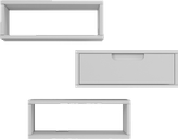شلف دیواری ام دی اف سفید با روکش ضد خش مدل S.H0016