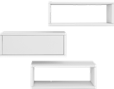 شلف دیواری ام دی اف سفید با روکش ضد خش مدل S.H0016
