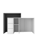 کانتر پذیرش سفید مشکی مینیمال مدل R.E008