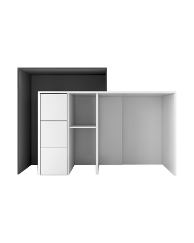 کانتر پذیرش سفید مشکی مینیمال مدل R.E008