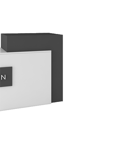 کانتر پذیرش سفید مشکی مینیمال مدل R.E008