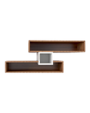باکس دیواری تلویزیون سفید قهوه ای با دو باکس مدل T.W001