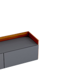 باکس دیواری تلویزیون طوسی قهوه ای تمام ام دی اف مینیمال مدل T.W002