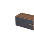 باکس دیواری تلویزیون طوسی قهوه ای درب مگنتی مدل T.W003