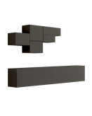 باکس دیواری تلویزیون طوسیقهوه ای با نوار پی وی سی مدل T.W004