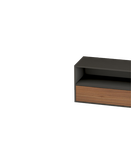 باکس دیواری تلویزیون طوسیقهوه ای با نوار پی وی سی مدل T.W004