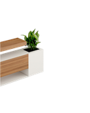 باکس دیواری تلویزیون سفید قهوه ای با روکش ضدخش مدل T.W005