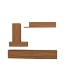باکس تلویزیون دیواری طوسی قهوه ای ام دی اف مدل T.W007