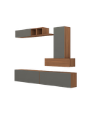باکس تلویزیون دیواری طوسی قهوه ای ام دی اف مدل T.W007