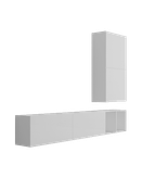 باکس تلویزیون دیواری ام دی اف سفید دارای باکس مدل T.W009