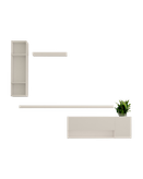 باکس دیواری تلویزیون سفید ام دی اف با روکش برجسته مدل T.W0010