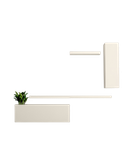 باکس دیواری تلویزیون سفید ام دی اف با روکش برجسته مدل T.W0010