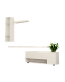 باکس دیواری تلویزیون سفید ام دی اف با روکش برجسته مدل T.W0010