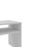 میز عسلی ام دی اف سفید و روکش برجسته مدل T.T.001