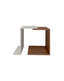 میز عسلی سفید قهوه ای ام دی اف ضدخش مدل T.T.002