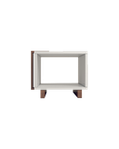 میز عسلی سفید قهوه ای ام دی اف با روکش برجسته مدل T.T.004