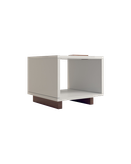 میز عسلی سفید قهوه ای ام دی اف با روکش برجسته مدل T.T.004