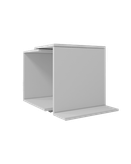 میز عسلی ام دی اف سفید دارای نوار پی وی سی مدل T.T.005