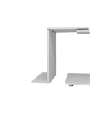 میز عسلی ام دی اف سفید دارای نوار پی وی سی مدل T.T.005