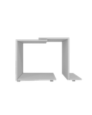 میز عسلی ام دی اف سفید دارای نوار پی وی سی مدل T.T.005