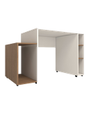 میز کامپیوتر سفید قهوه ای مینیمال مدل C.D008