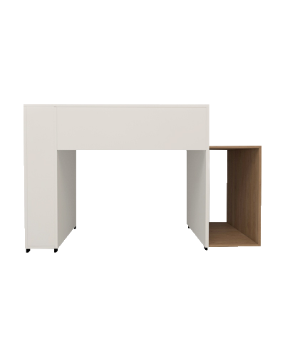 میز کامپیوتر سفید قهوه ای مینیمال مدل C.D008