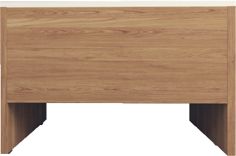 میز کارمندی سفید قهوه ای دارای سه کشو افقی مدل S.D002