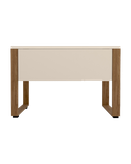 میز کارمندی سفید قهوه ای با روکش ضدخش برجسته مدل S.D003