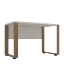 میز کارمندی سفید قهوه ای با روکش ضدخش برجسته مدل S.D003